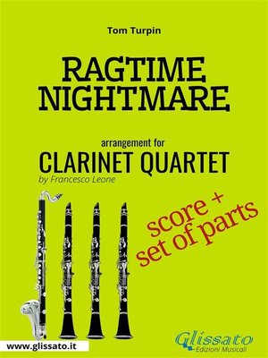 cover image of Ragtime Nightmare--Clarinet Quartet score & parts